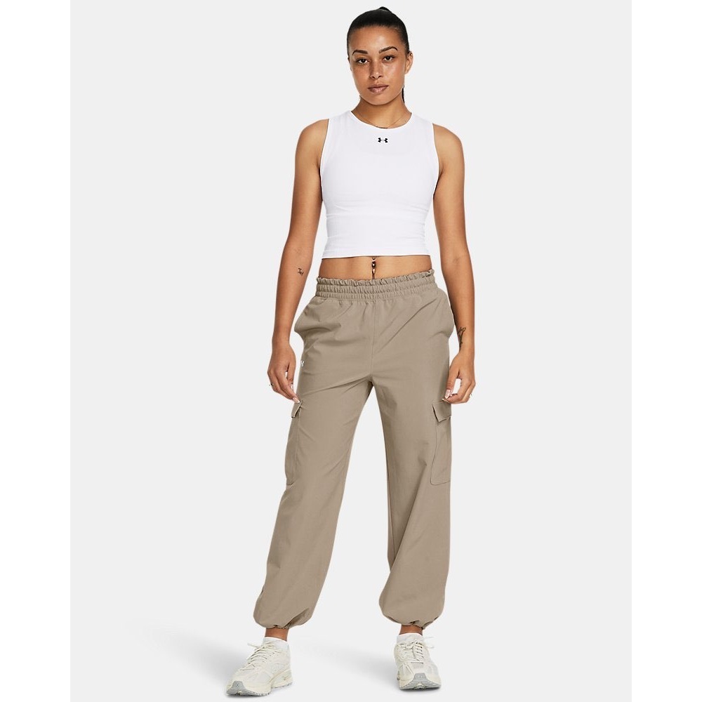 Under Armour Womens Unstoppable Cargo Pants Tan Khaki Joggers 6000807 Medium